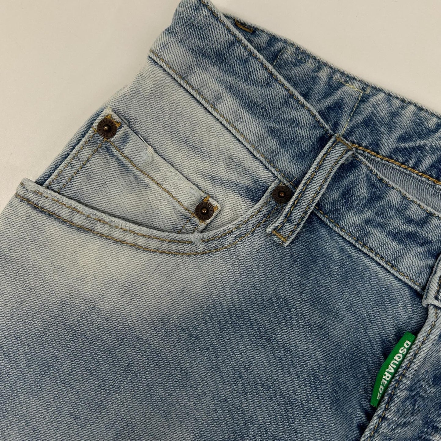 DSQUARED2 ディースクエアード S78LB0094 ライトインディゴ コットン SKATER JEAN/スケーター ジーン ボトムス