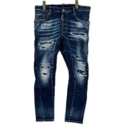 DSQUARED2 ディースクエアード S71LB1262 インディゴ コットン ダメージ加工 TIDY BIKER JEANS/タイディバイカー デニムパンツ ボトムス