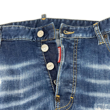 DSQUARED2 ディースクエアード S71LB1262 インディゴ コットン ダメージ加工 TIDY BIKER JEANS/タイディバイカー デニムパンツ ボトムス