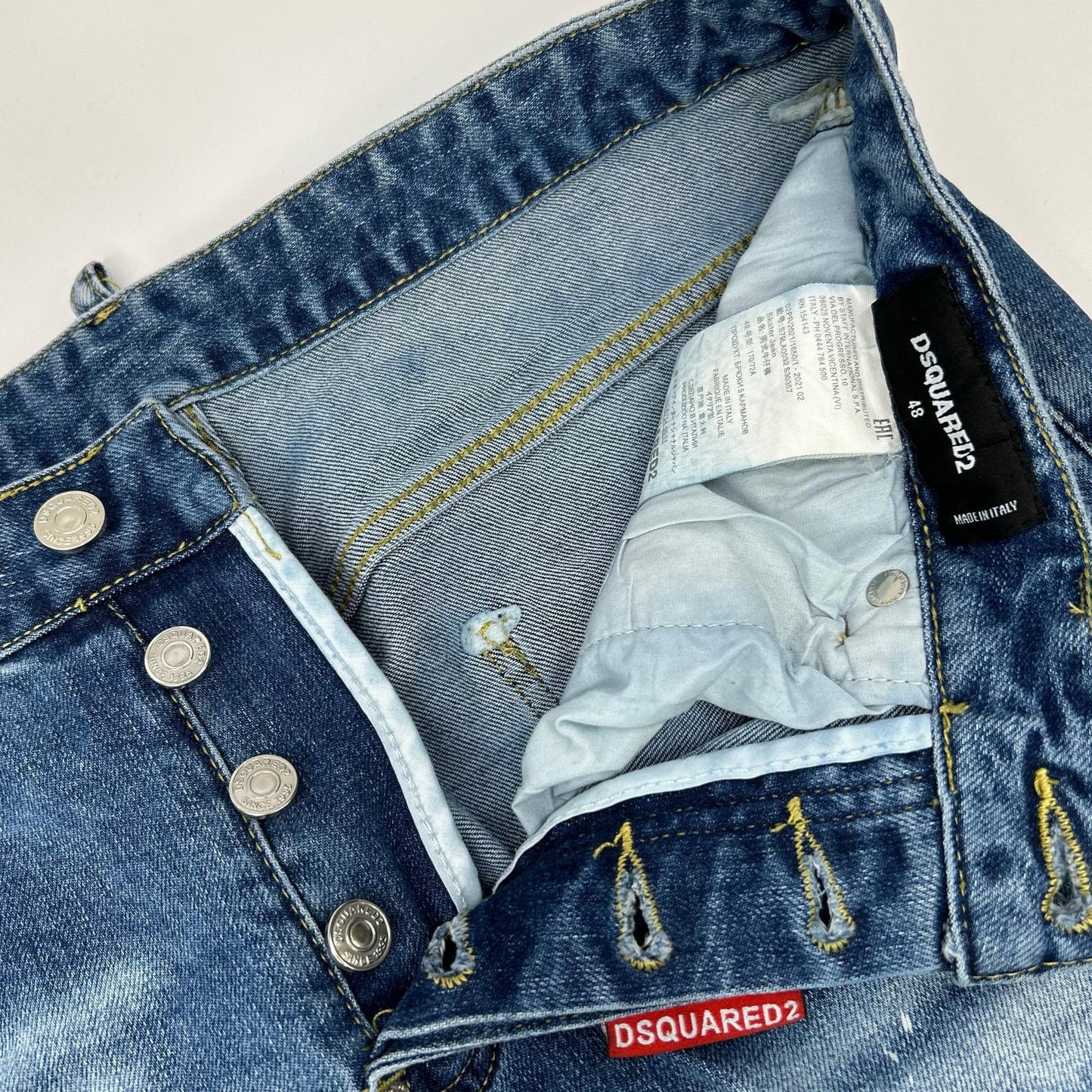 DSQUARED2 ディースクエアード S79LA0032 インディゴ ボタンフライ SKATER JEAN/スケータージーン デニムパンツ ボトムス