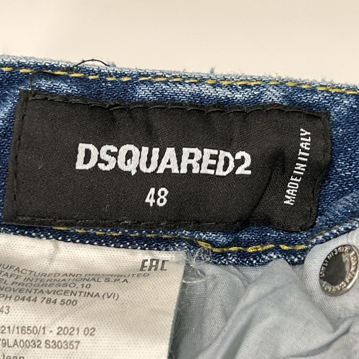DSQUARED2 ディースクエアード S79LA0032 インディゴ ボタンフライ SKATER JEAN/スケータージーン デニムパンツ ボトムス