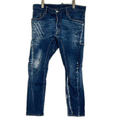 DSQUARED2 ディースクエアード S74LB1622 インディゴ コットン TIDY BIKER JEANS/タイディバイカー デニムパンツ ボトムス