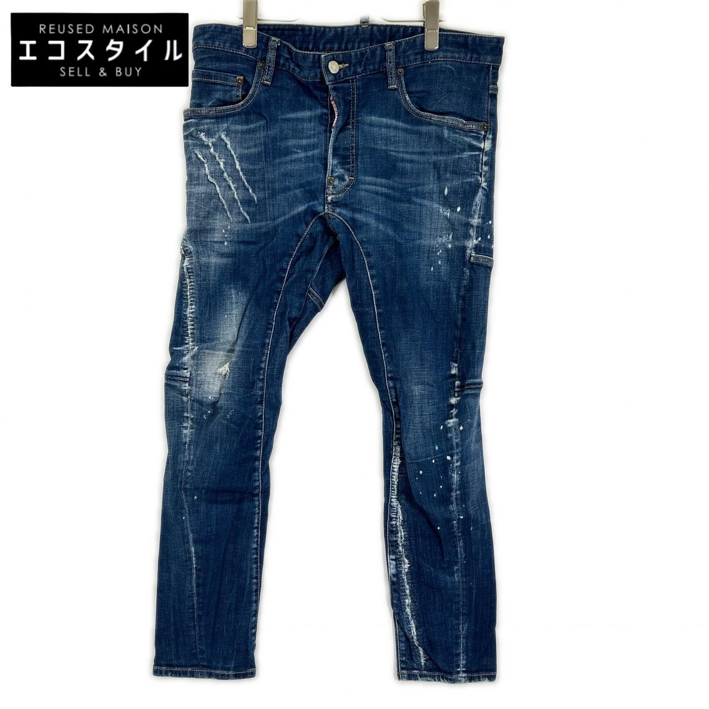 DSQUARED2 ディースクエアード S74LB1622 インディゴ コットン TIDY BIKER JEANS/タイディバイカー デニムパンツ ボトムス