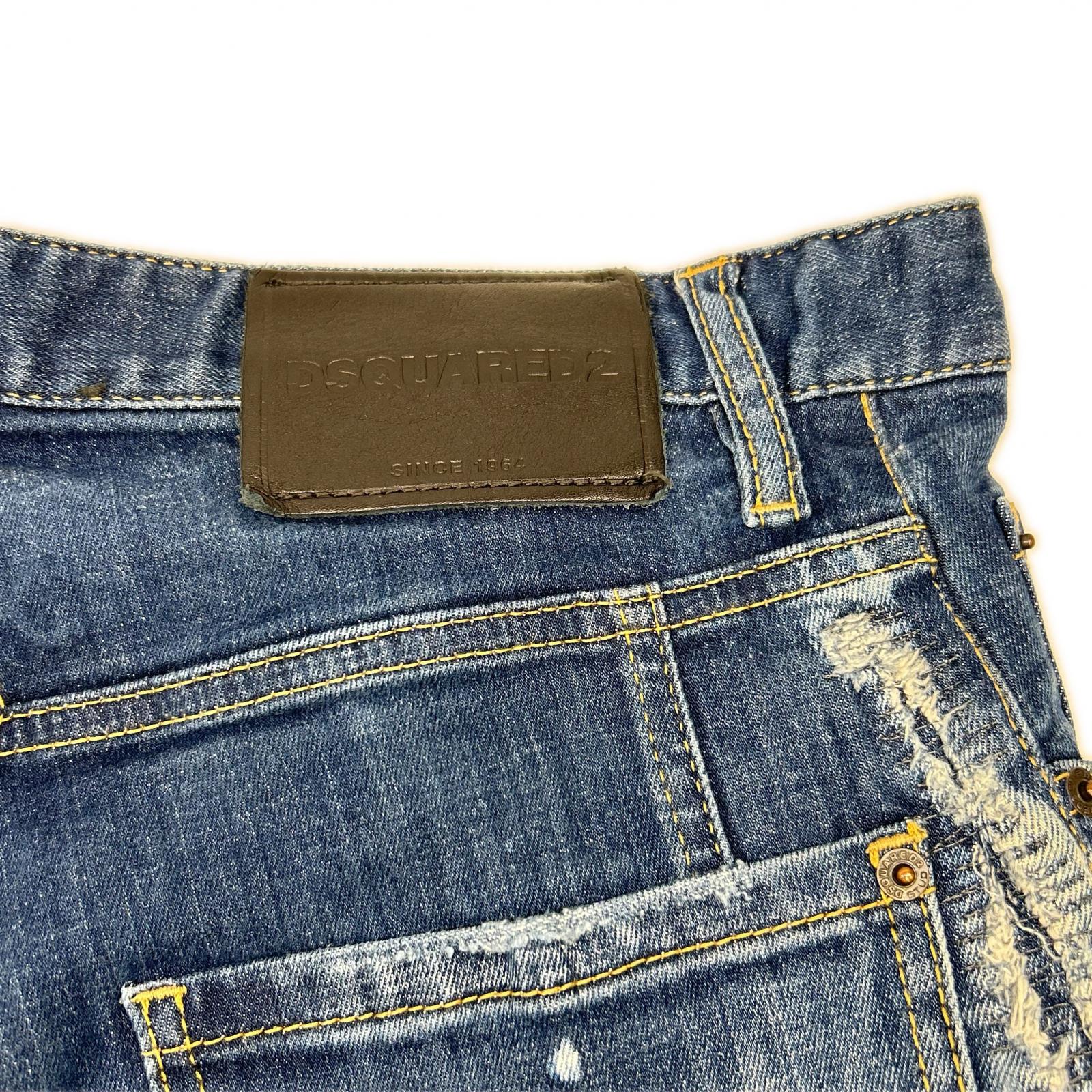DSQUARED2 ディースクエアード S74LB1622 インディゴ コットン TIDY BIKER JEANS/タイディバイカー デニムパンツ ボトムス