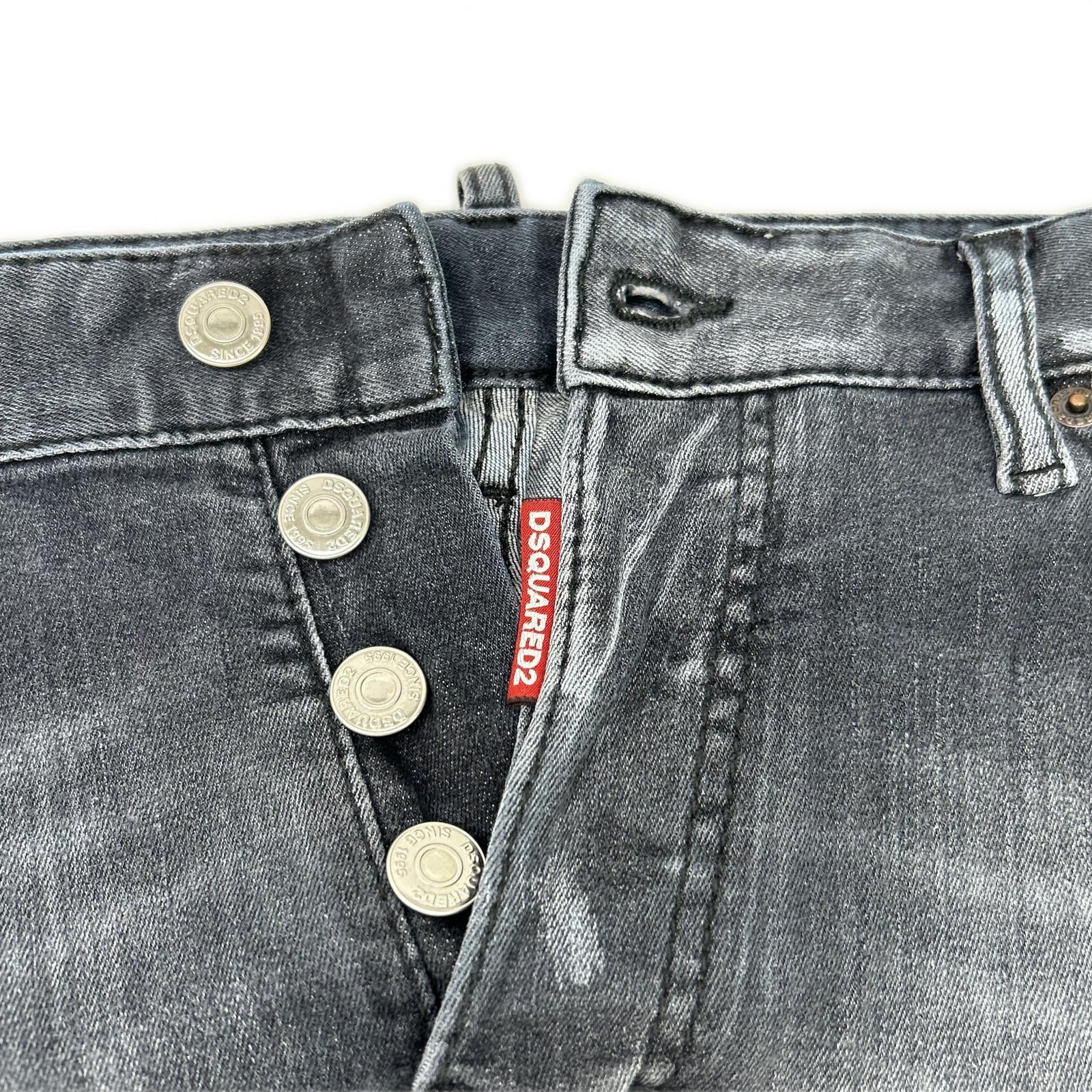 DSQUARED2 ディースクエアード S74LB1389 ブラック コットン SKATER JEAN/スケータージーン デニムパンツ ボトムス