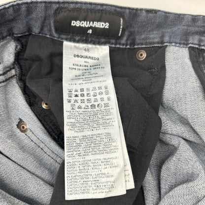 DSQUARED2 S74LB1389 Black Cotton SKATER JEAN/Skater Jean Denim Pants Bottoms