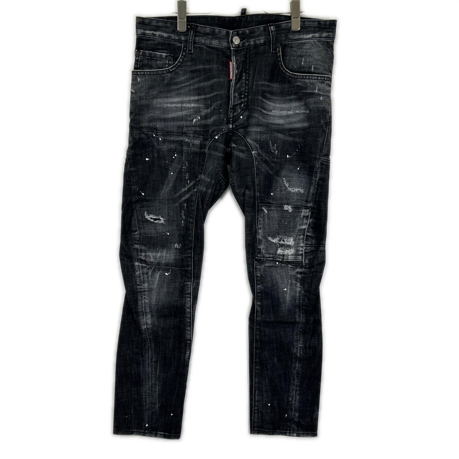 DSQUARED2 ディースクエアード S74LB1360 ブラック コットン TIDY BIKER JEANS/タイディバイカー デニムパンツ ボトムス