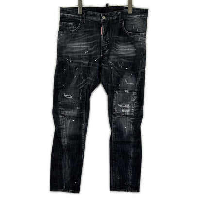 DSQUARED2 ディースクエアード S74LB1360 ブラック コットン TIDY BIKER JEANS/タイディバイカー デニムパンツ ボトムス