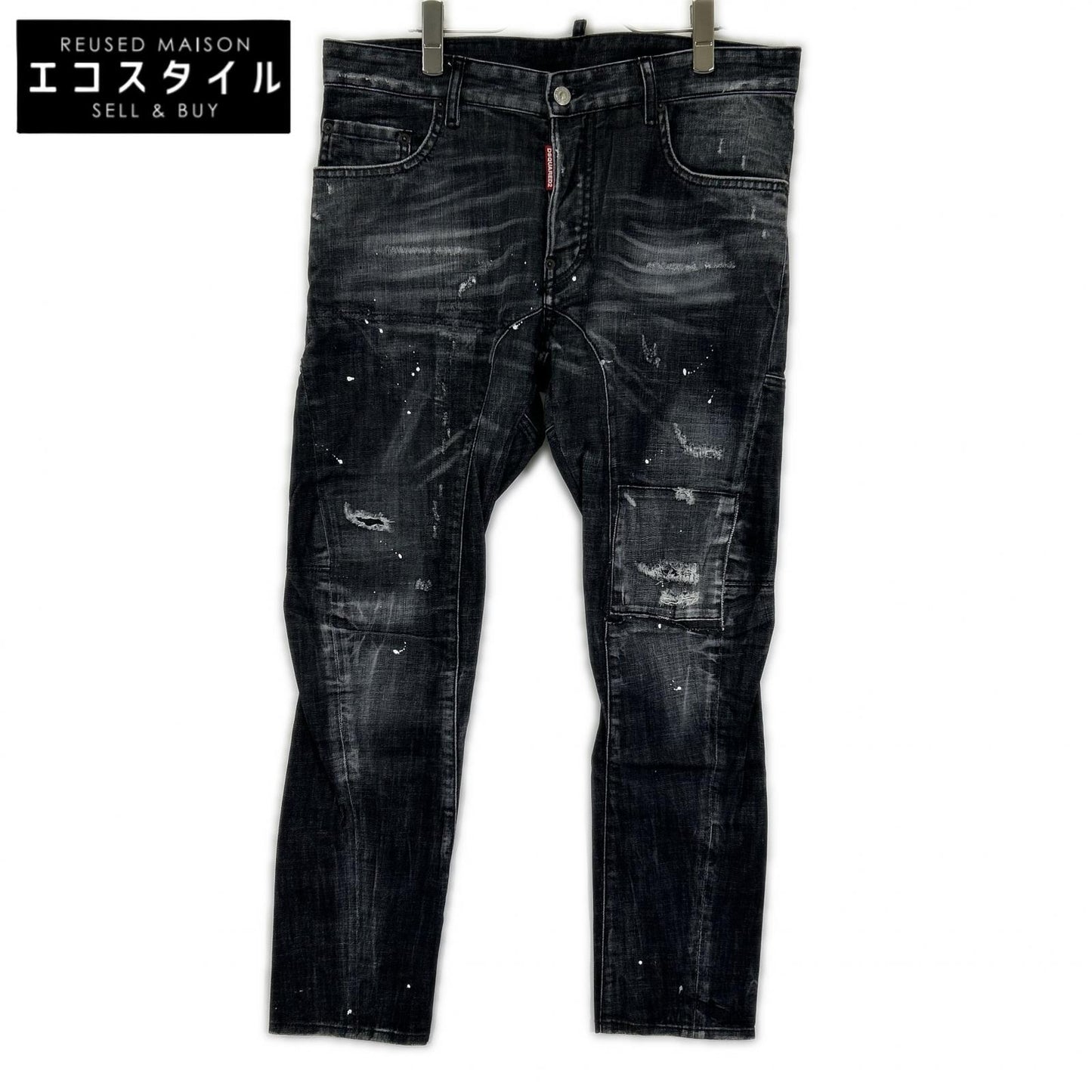 DSQUARED2 ディースクエアード S74LB1360 ブラック コットン TIDY BIKER JEANS/タイディバイカー デニムパンツ ボトムス