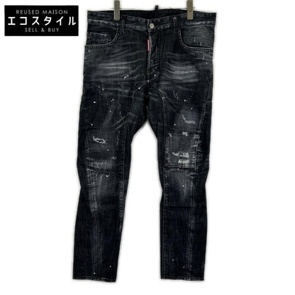 DSQUARED2 ディースクエアード S74LB1360 ブラック コットン TIDY BIKER JEANS/タイディバイカー デニムパンツ ボトムス