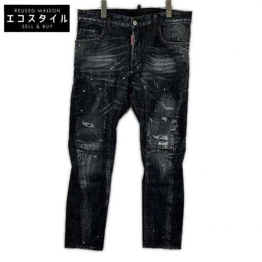 DSQUARED2 ディースクエアード S74LB1360 ブラック コットン TIDY BIKER JEANS/タイディバイカー デニムパンツ ボトムス