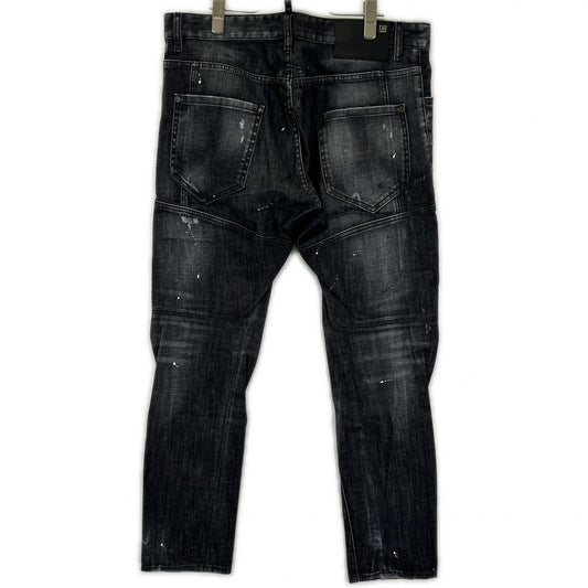 DSQUARED2 ディースクエアード S74LB1360 ブラック コットン TIDY BIKER JEANS/タイディバイカー デニムパンツ ボトムス