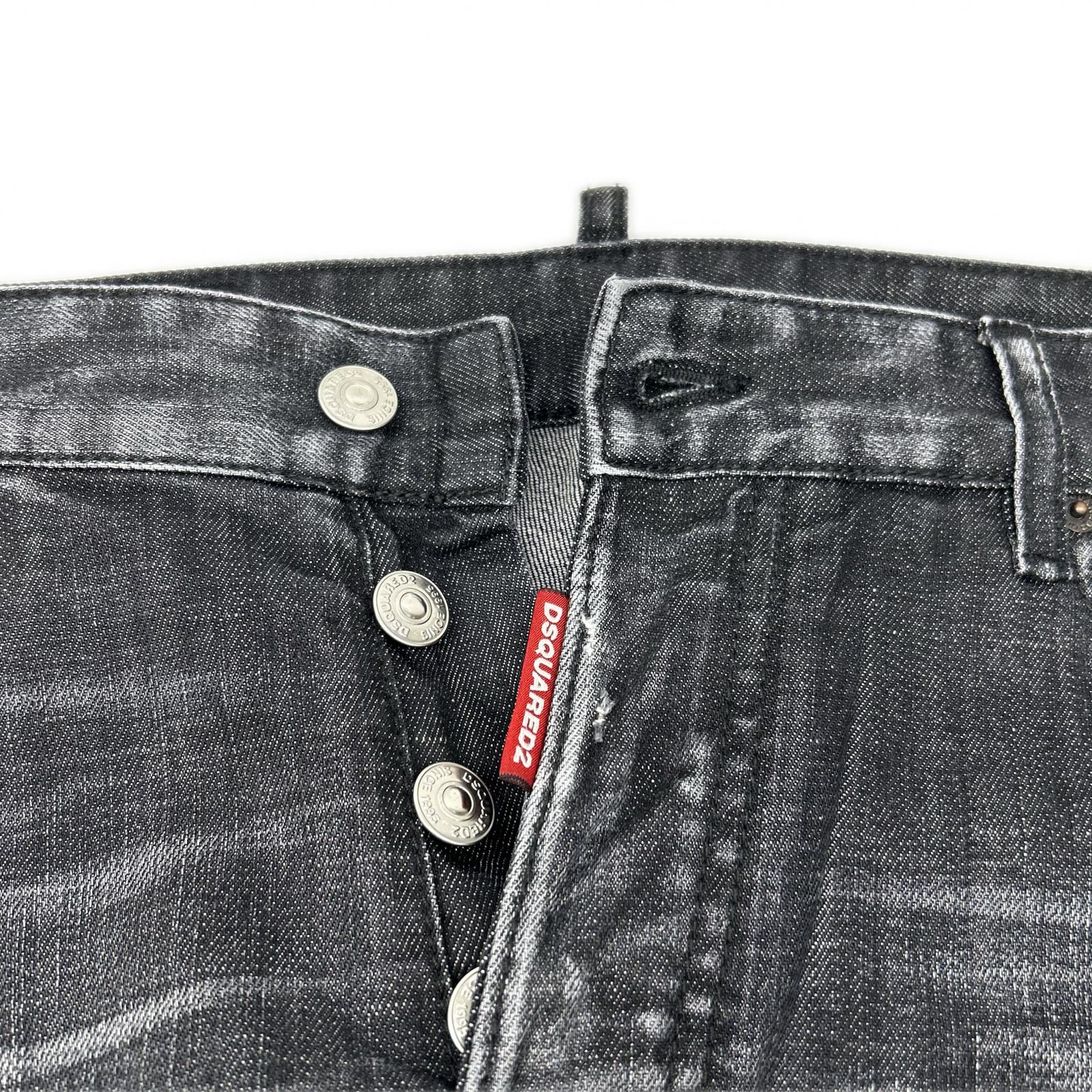 DSQUARED2 ディースクエアード S74LB1360 ブラック コットン TIDY BIKER JEANS/タイディバイカー デニムパンツ ボトムス