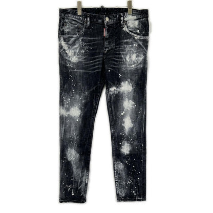 DSQUARED2 ディースクエアード S71LB1283 ブラック コットン ペイント SKATER JEAN/スケータージーン デニムパンツ ボトムス
