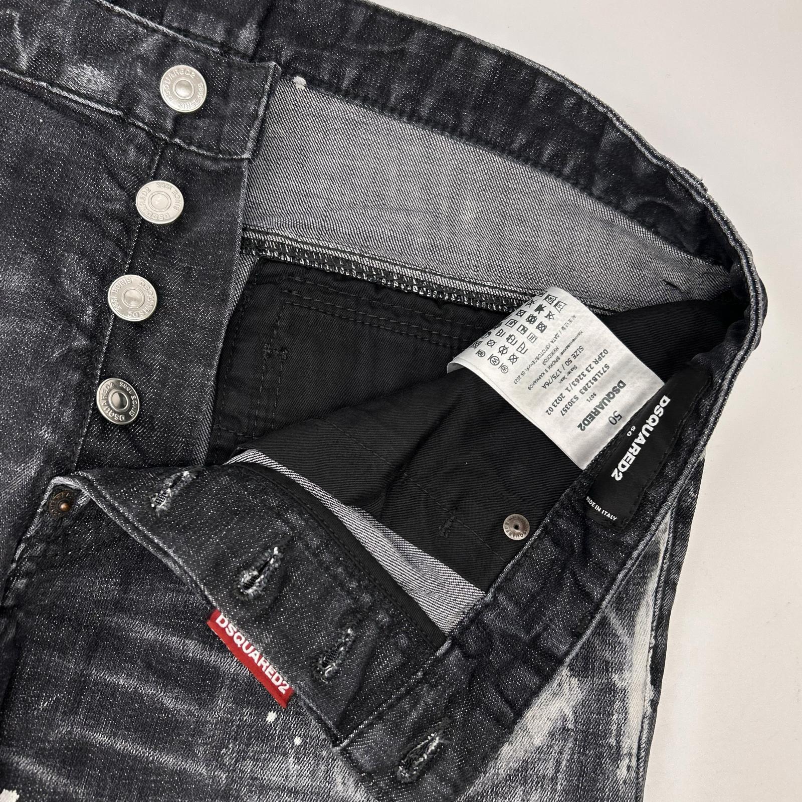 DSQUARED2 ディースクエアード S71LB1283 ブラック コットン ペイント SKATER JEAN/スケータージーン デニムパンツ ボトムス