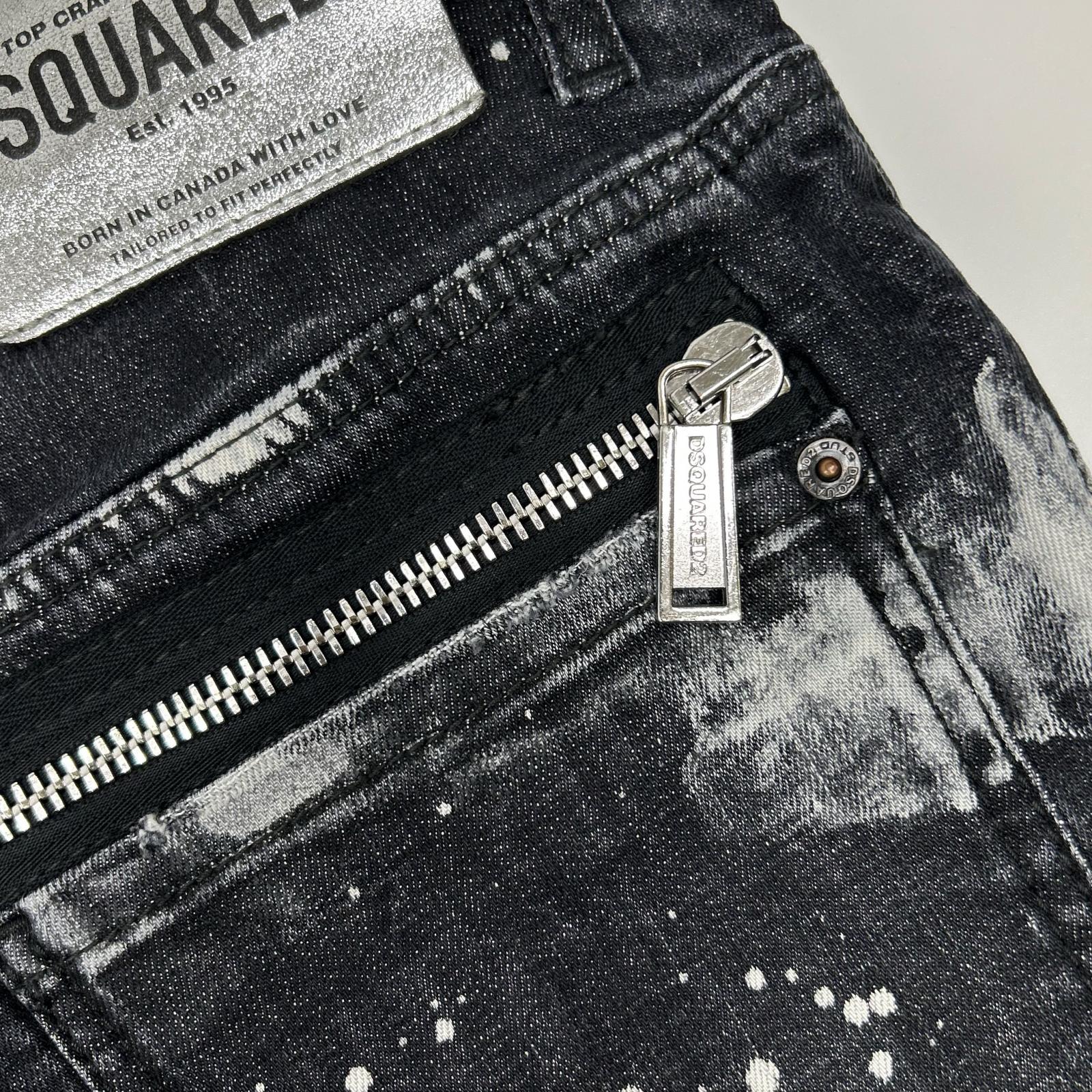 DSQUARED2 ディースクエアード S71LB1283 ブラック コットン ペイント SKATER JEAN/スケータージーン デニムパンツ ボトムス