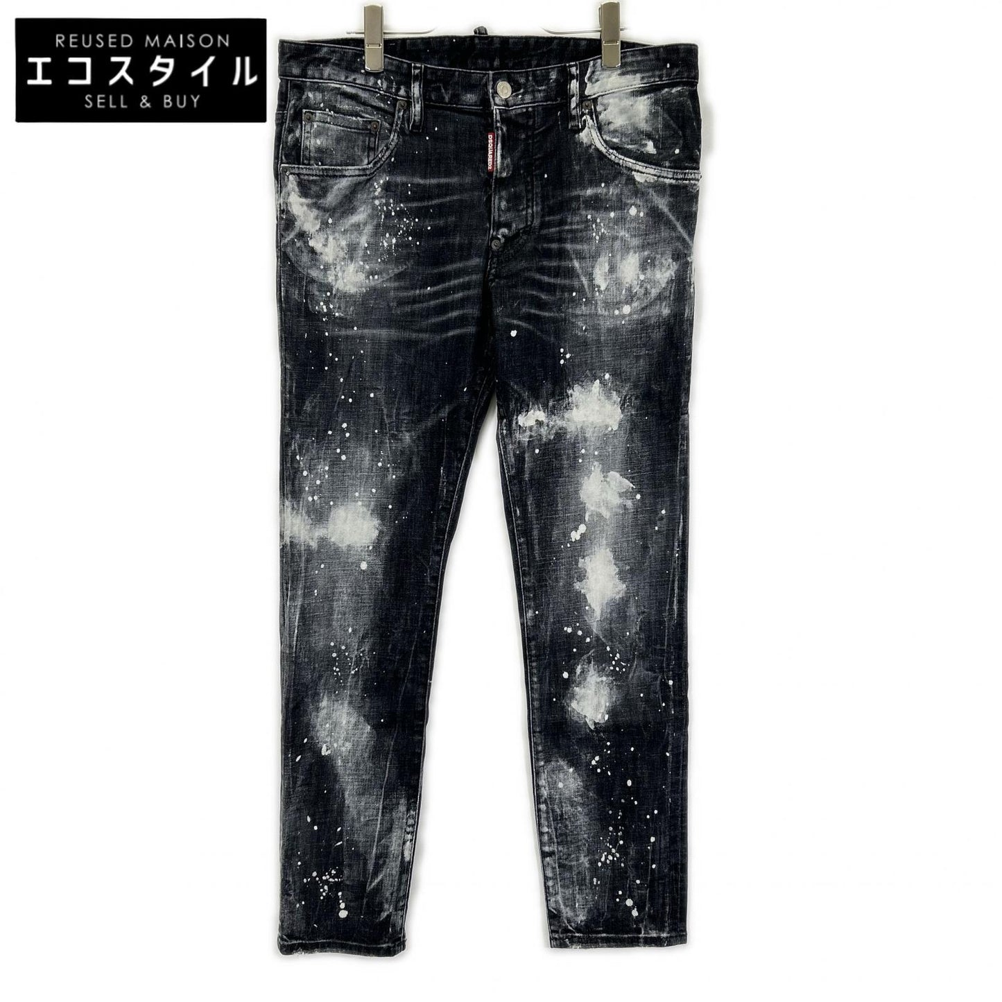 DSQUARED2 ディースクエアード S71LB1283 ブラック コットン ペイント SKATER JEAN/スケータージーン デニムパンツ ボトムス