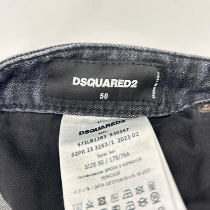 DSQUARED2 ディースクエアード S71LB1283 ブラック コットン ペイント SKATER JEAN/スケータージーン デニムパンツ ボトムス