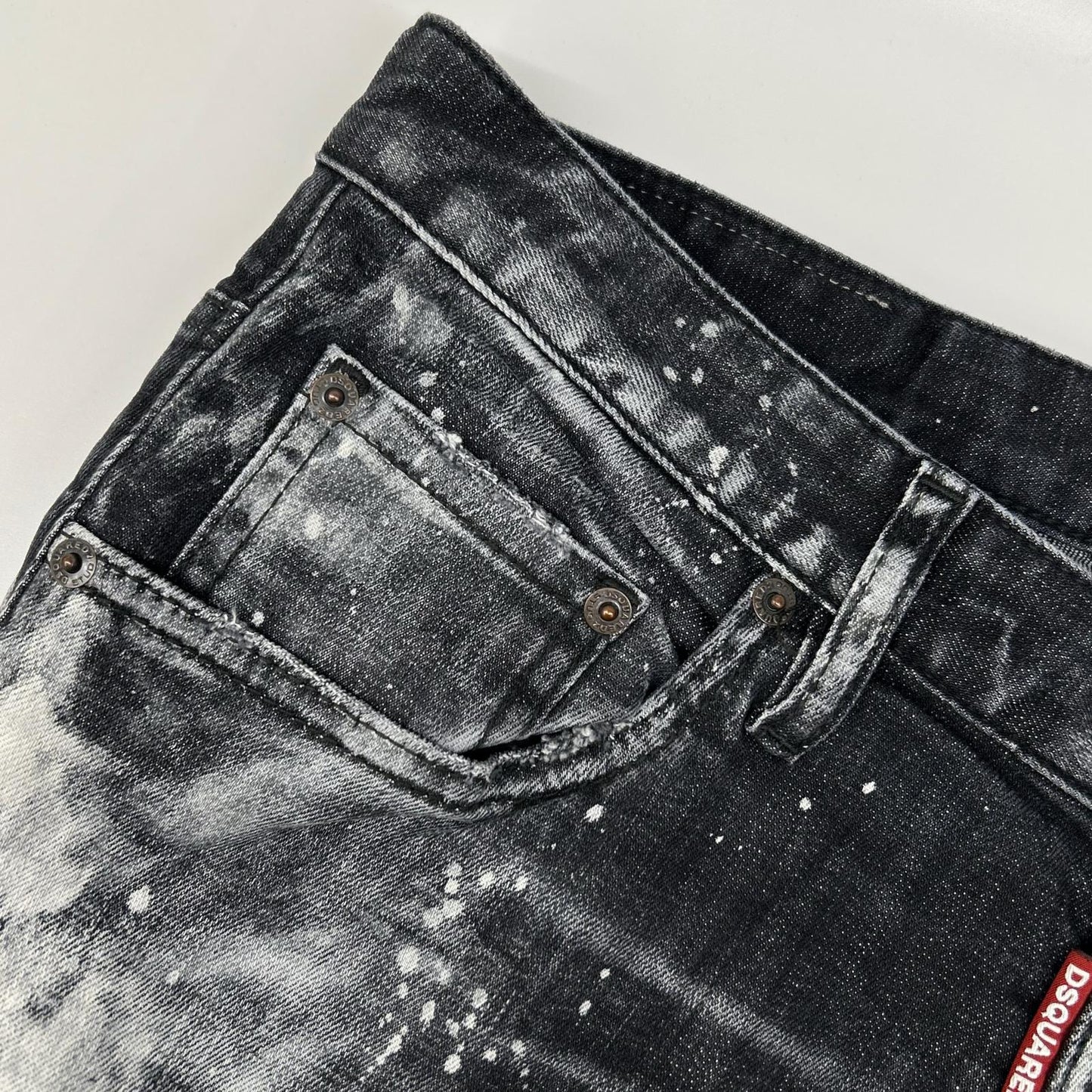 DSQUARED2 ディースクエアード S71LB1283 ブラック コットン ペイント SKATER JEAN/スケータージーン デニムパンツ ボトムス