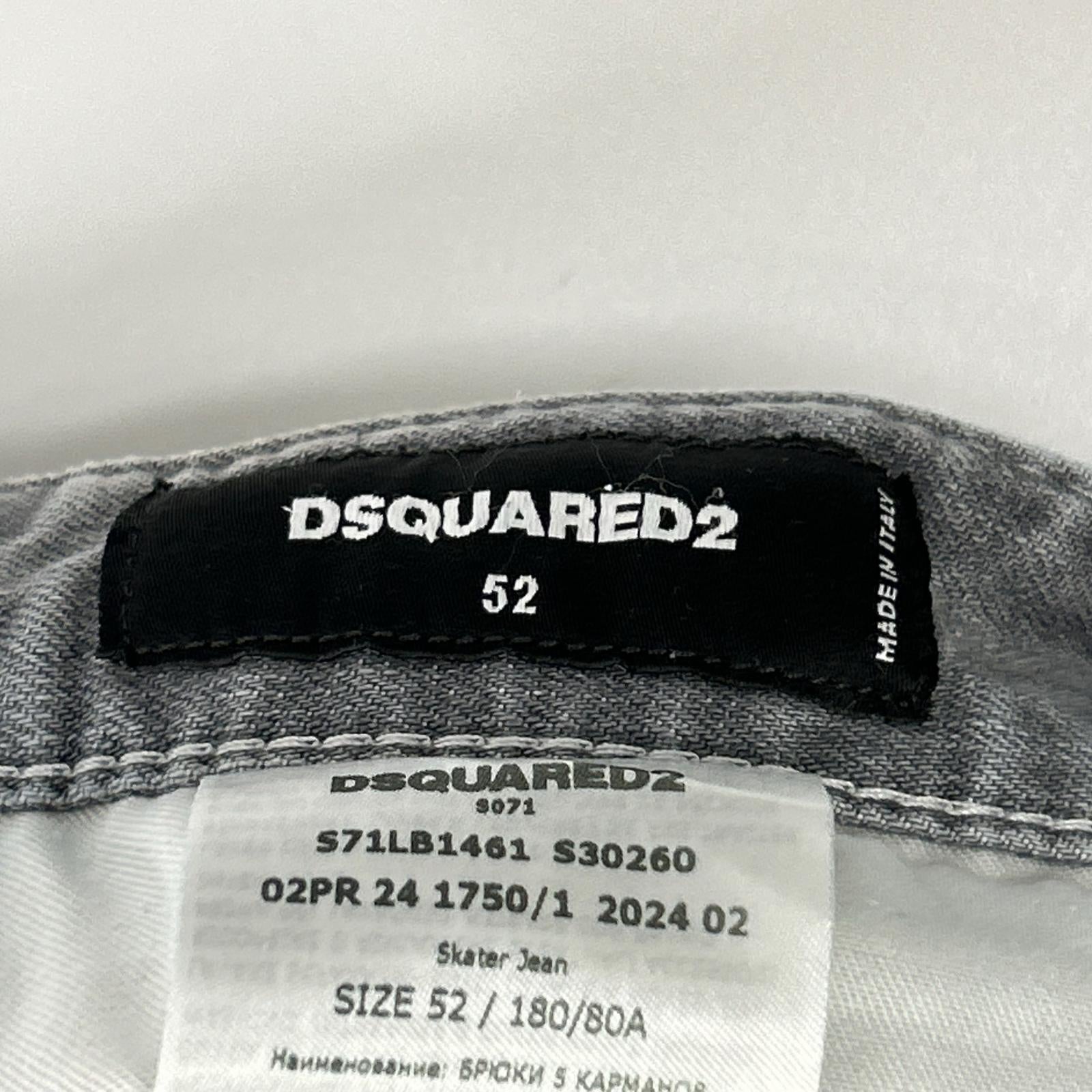 DSQUARED2 ディースクエアード S71LB1461 ブラック ダメージ加工 SKATER JEAN/スケータージーン デニムパンツ ボトムス