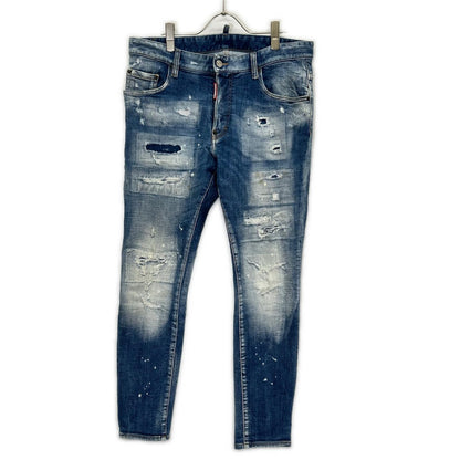DSQUARED2 ディースクエアード S74LB1440 インディゴ ダメージ加工 Super Twinky Jean/スーパーツインキージーン デニムパンツ ボトムス