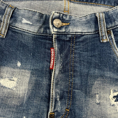 DSQUARED2 ディースクエアード S74LB1440 インディゴ ダメージ加工 Super Twinky Jean/スーパーツインキージーン デニムパンツ ボトムス