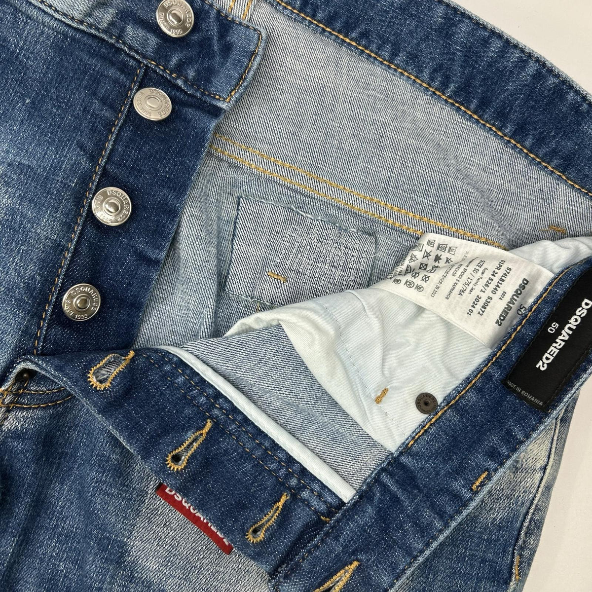 DSQUARED2 ディースクエアード S74LB1440 インディゴ ダメージ加工 Super Twinky Jean/スーパーツインキージーン デニムパンツ ボトムス