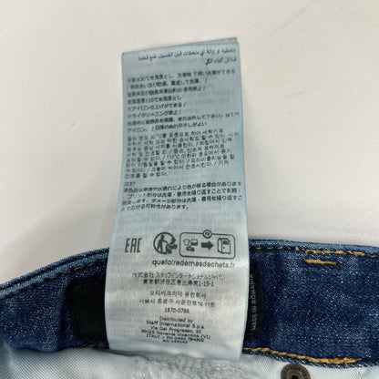 DSQUARED2 ディースクエアード S74LB1586 インディゴ Tidy Biker Jean/タイディバイカー ペイント デニムパンツ ボトムス