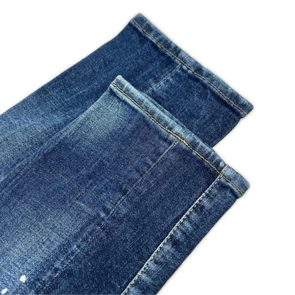 DSQUARED2 ディースクエアード S74LB1586 インディゴ Tidy Biker Jean/タイディバイカー ペイント デニムパンツ ボトムス
