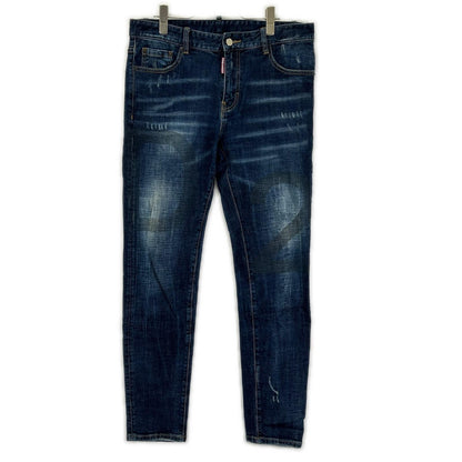 DSQUARED2 ディースクエアード S74LA0651 インディゴ D2プリント SLIM JEAN/スリムジーン デニムパンツ ボトムス
