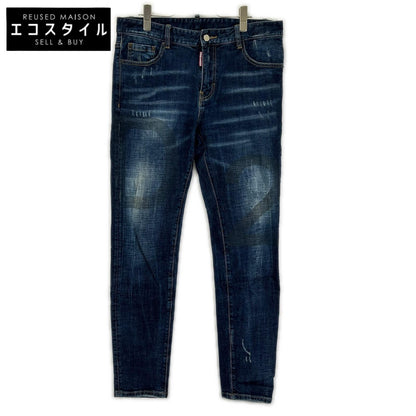 DSQUARED2 ディースクエアード S74LA0651 インディゴ D2プリント SLIM JEAN/スリムジーン デニムパンツ ボトムス