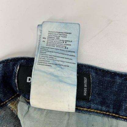 DSQUARED2 ディースクエアード S74LA0651 インディゴ D2プリント SLIM JEAN/スリムジーン デニムパンツ ボトムス