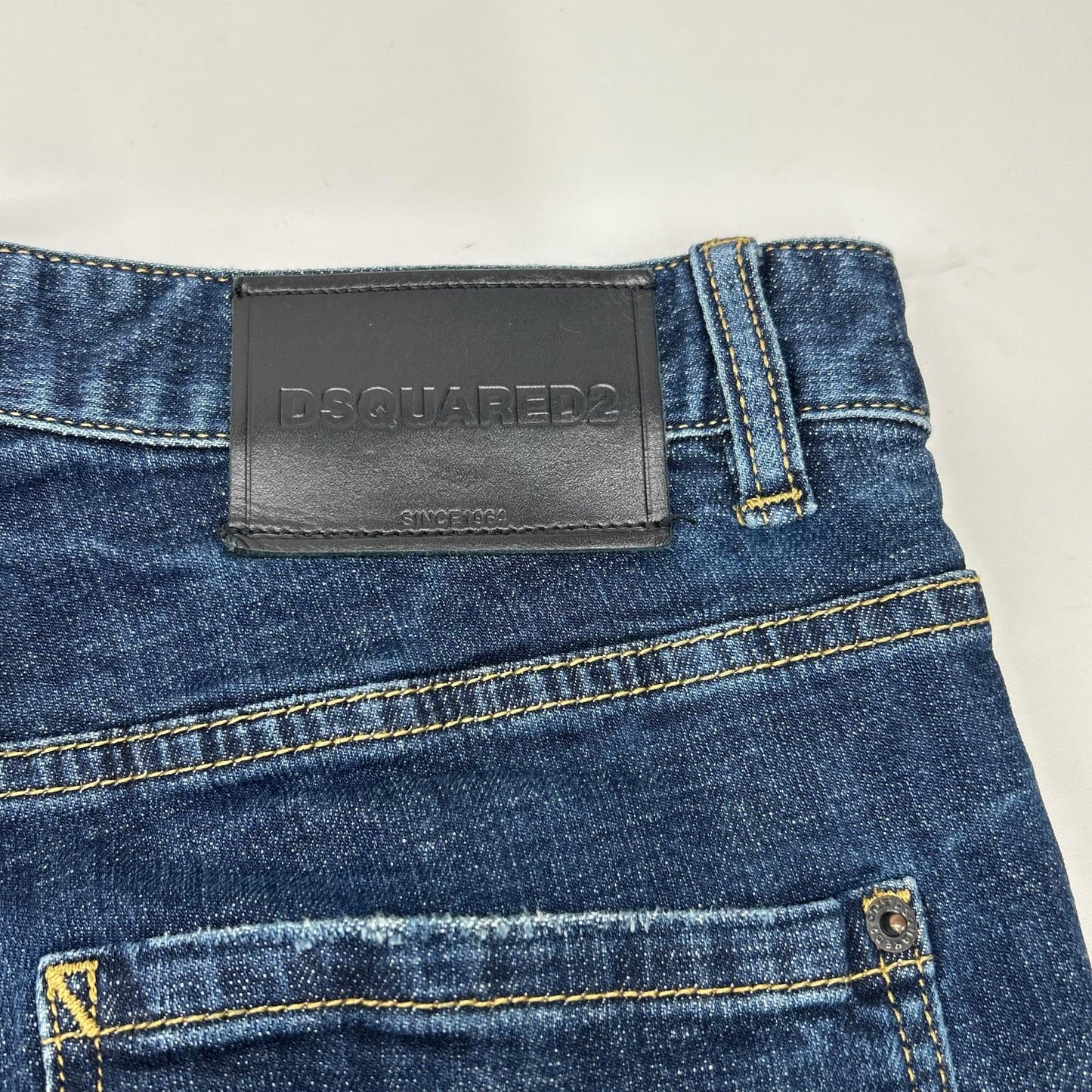DSQUARED2 ディースクエアード S74LA0651 インディゴ D2プリント SLIM JEAN/スリムジーン デニムパンツ ボトムス