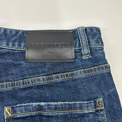 DSQUARED2 ディースクエアード S74LA0651 インディゴ D2プリント SLIM JEAN/スリムジーン デニムパンツ ボトムス