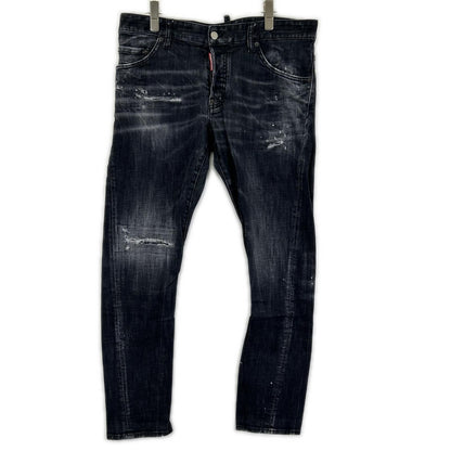 DSQUARED2 ディースクエアード S71LB1460 ブラック ダメージ加工 SEXY TWIST JEAN/セクシーツイスト デニムパンツ ボトムス