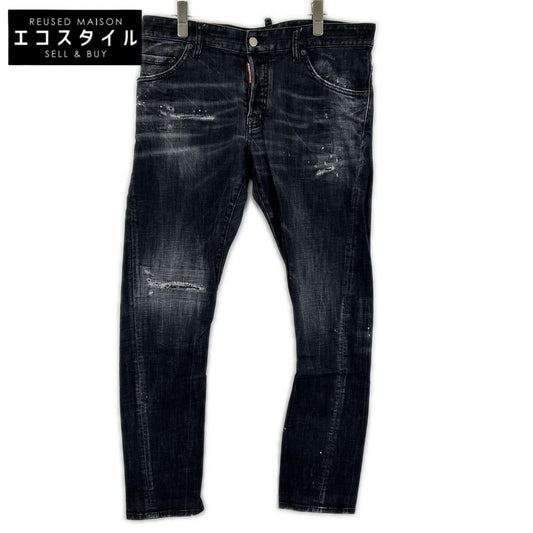 DSQUARED2 ディースクエアード S71LB1460 ブラック ダメージ加工 SEXY TWIST JEAN/セクシーツイスト デニムパンツ ボトムス