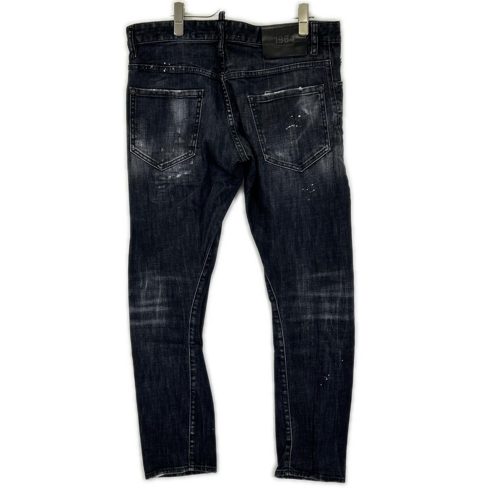 DSQUARED2 ディースクエアード S71LB1460 ブラック ダメージ加工 SEXY TWIST JEAN/セクシーツイスト デニムパンツ ボトムス