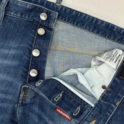 DSQUARED2 ディースクエアード S74LB1571 インディゴ COOL GUY JEAN/クールガイジーン ウォッシュド加工 デニムパンツ ボトムス