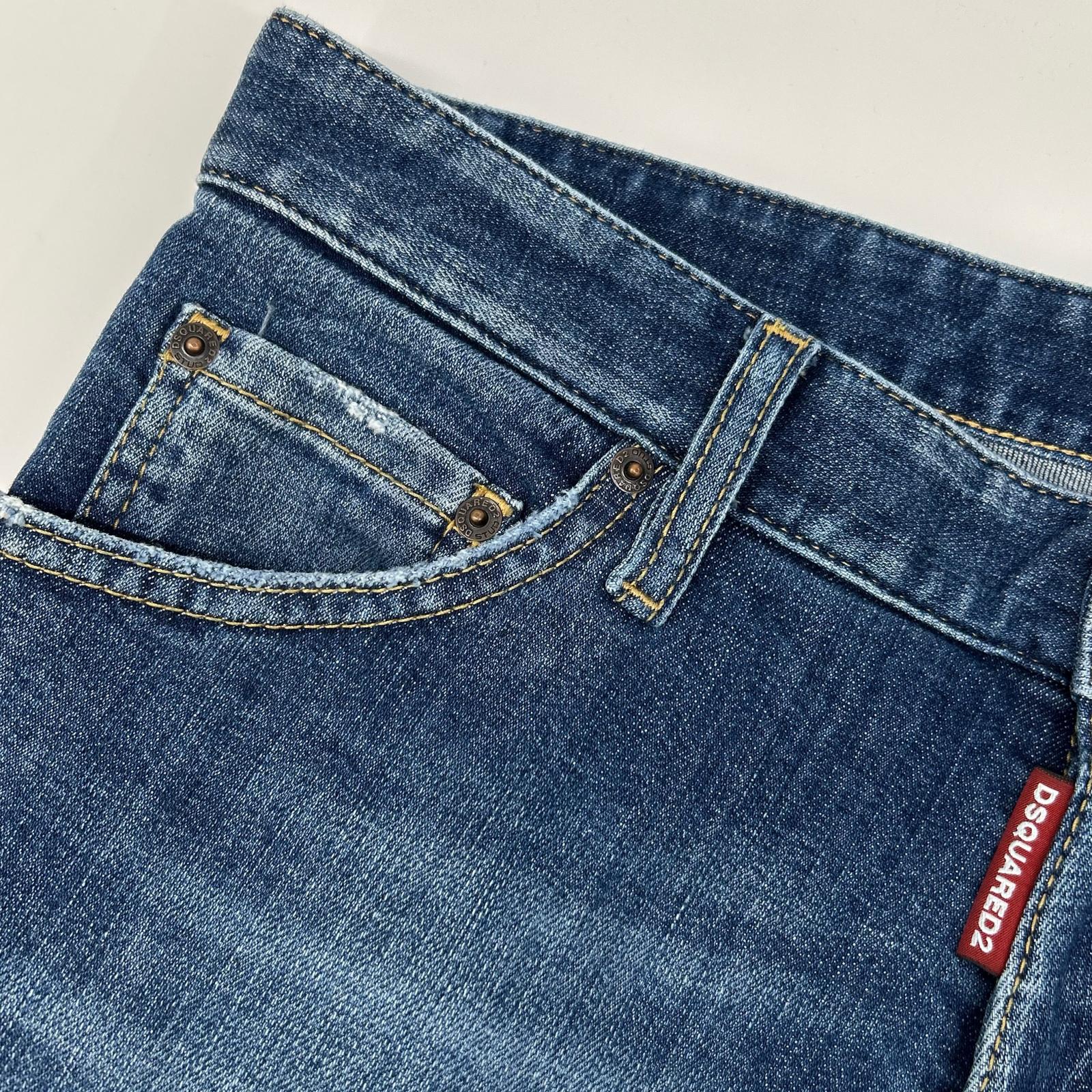 DSQUARED2 ディースクエアード S74LB1571 インディゴ COOL GUY JEAN/クールガイジーン ウォッシュド加工 デニムパンツ ボトムス