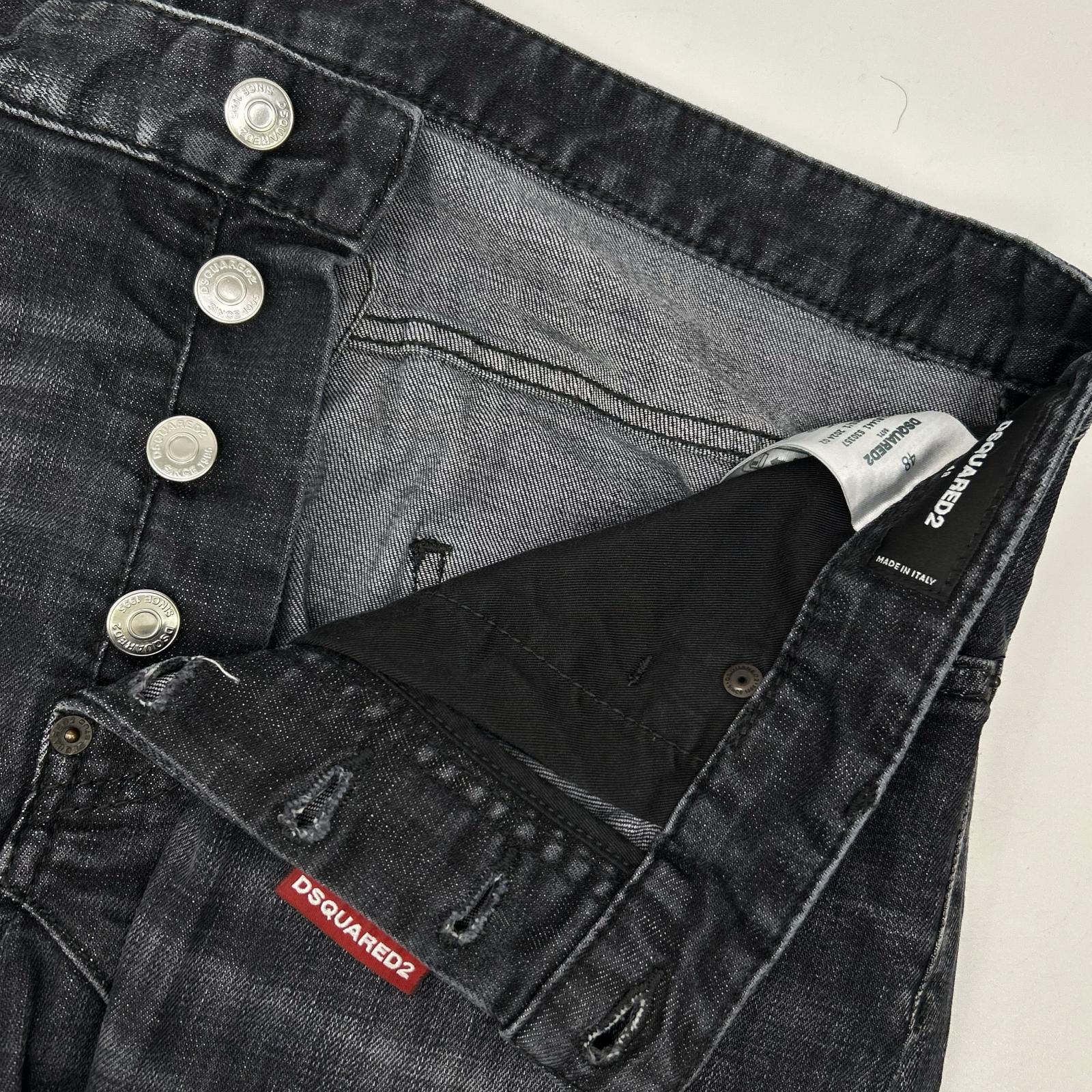 DSQUARED2 ディースクエアード S71LB1441 ブラック Tidy Biker Jean/タイディバイカー ウォッシュ加工 デニムパンツ ボトムス