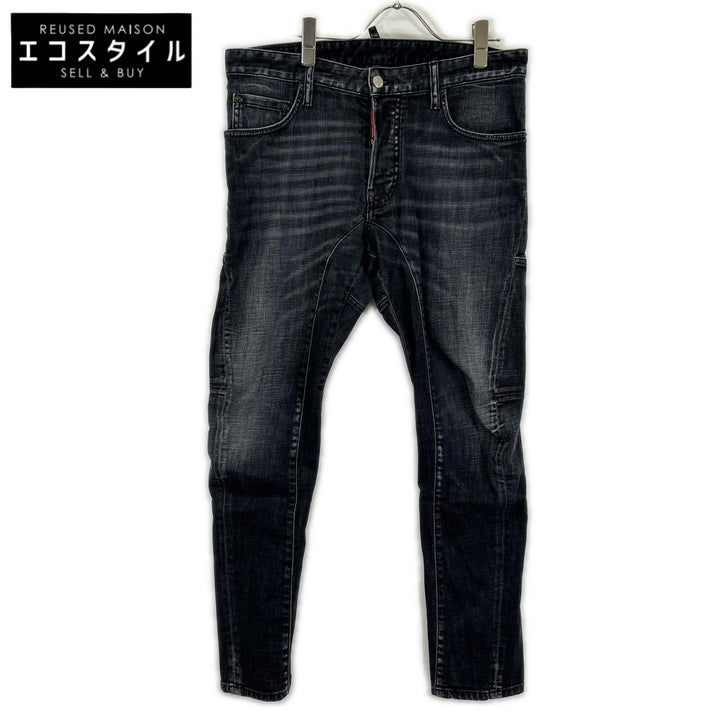 DSQUARED2 ディースクエアード S71LB1441 ブラック Tidy Biker Jean/タイディバイカー ウォッシュ加工 デニムパンツ ボトムス