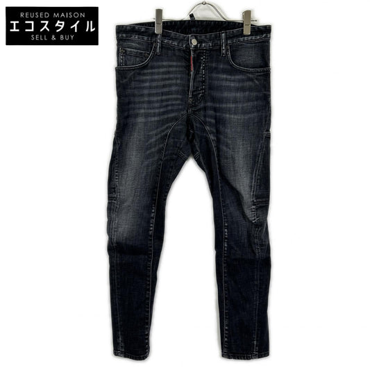 DSQUARED2 ディースクエアード S71LB1441 ブラック Tidy Biker Jean/タイディバイカー ウォッシュ加工 デニムパンツ ボトムス