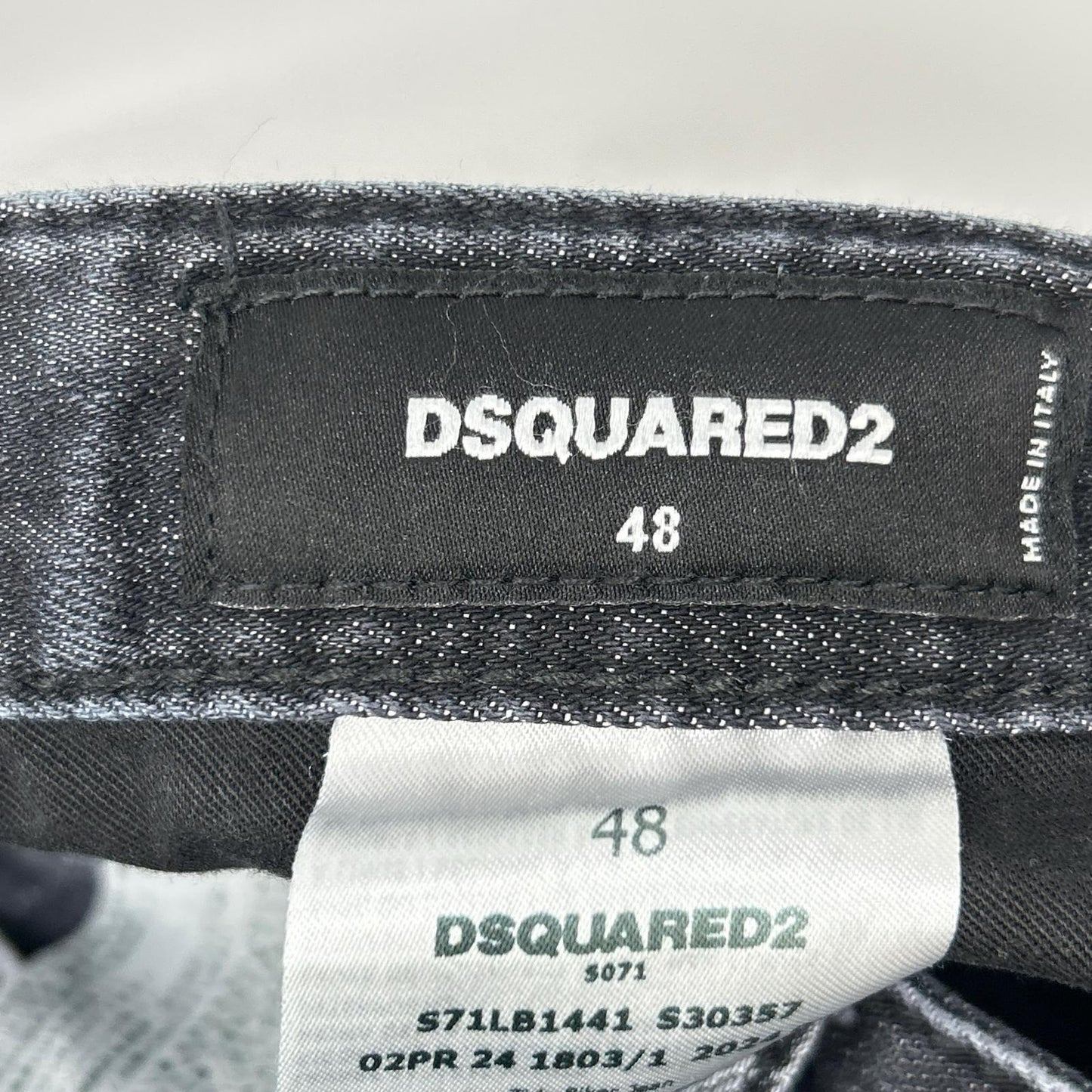 DSQUARED2 ディースクエアード S71LB1441 ブラック Tidy Biker Jean/タイディバイカー ウォッシュ加工 デニムパンツ ボトムス