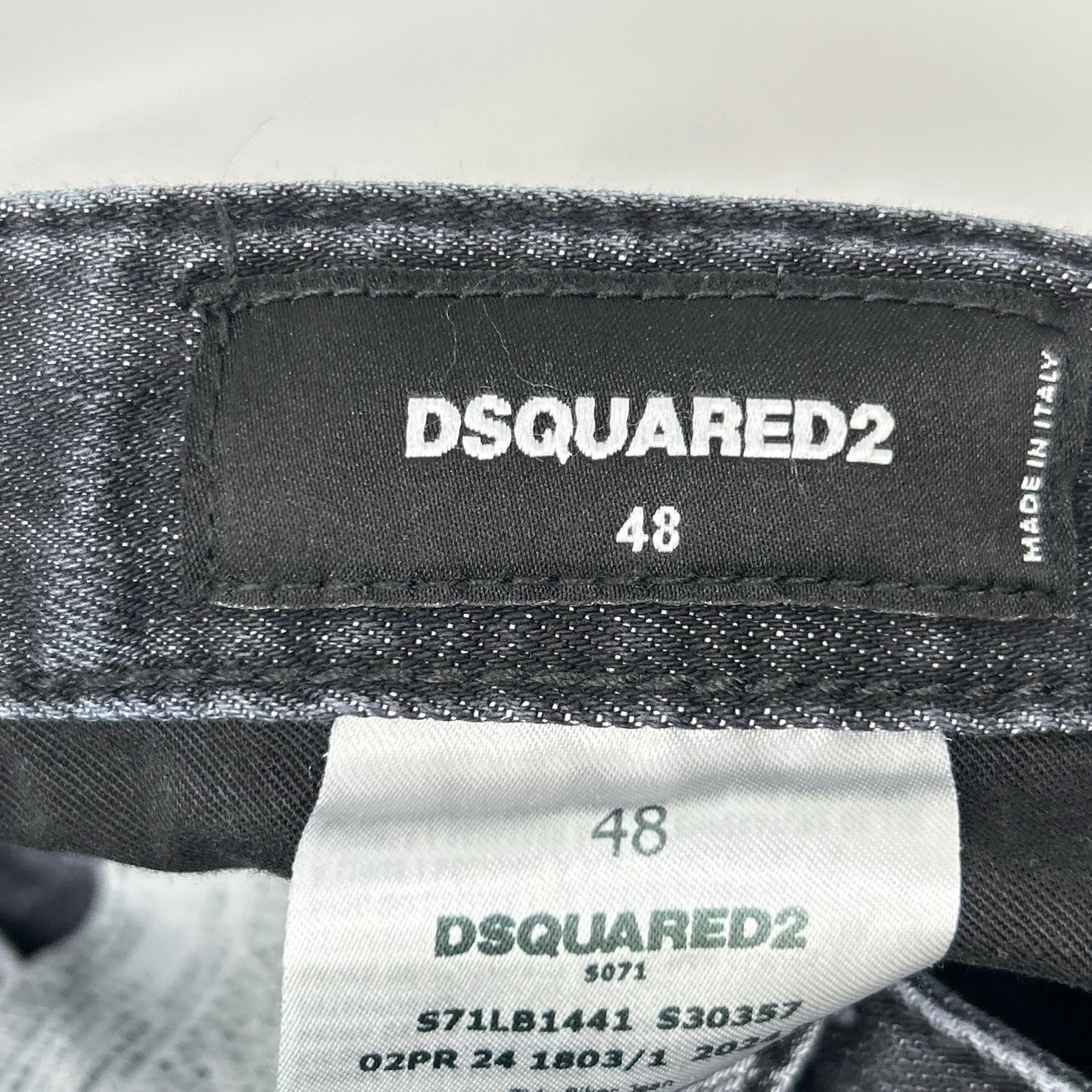 DSQUARED2 ディースクエアード S71LB1441 ブラック Tidy Biker Jean/タイディバイカー ウォッシュ加工 デニムパンツ ボトムス