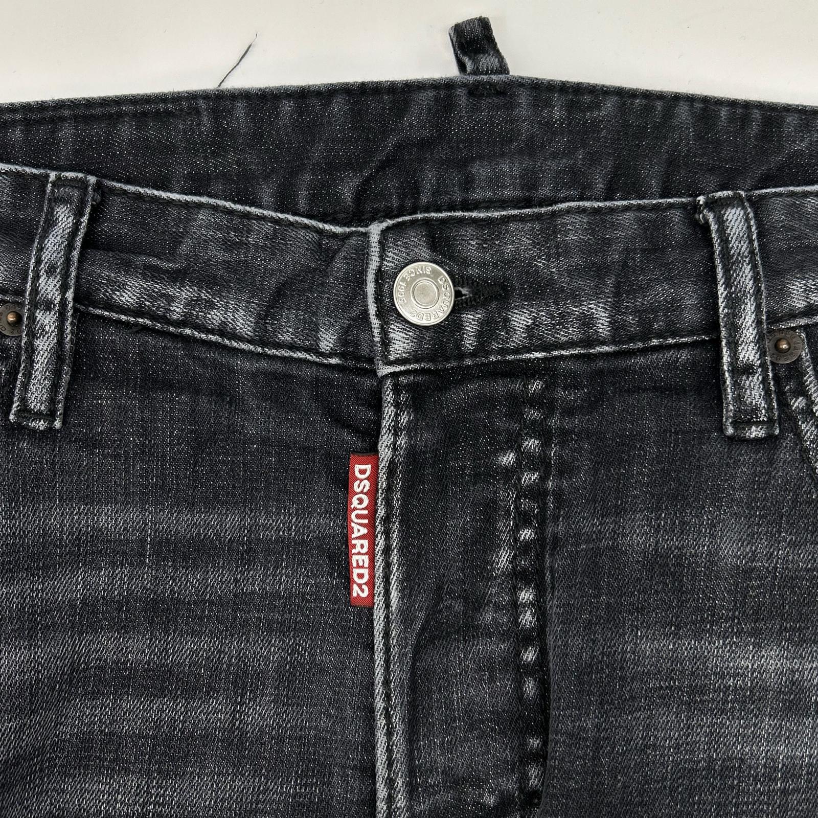 DSQUARED2 ディースクエアード S71LB1441 ブラック Tidy Biker Jean/タイディバイカー ウォッシュ加工 デニムパンツ ボトムス
