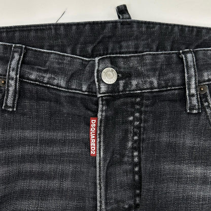 DSQUARED2 ディースクエアード S71LB1441 ブラック Tidy Biker Jean/タイディバイカー ウォッシュ加工 デニムパンツ ボトムス