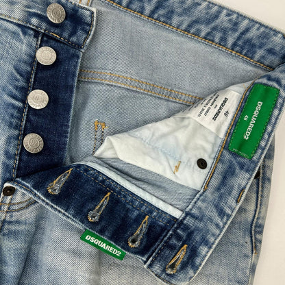 DSQUARED2 ディースクエアード S78LB0094 インディゴ コットン SKATER JEAN/スケータージーン ボタンフライデニムパンツ ボトムス