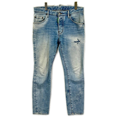 DSQUARED2 ディースクエアード S78LB0094 インディゴ コットン SKATER JEAN/スケータージーン ボタンフライデニムパンツ ボトムス