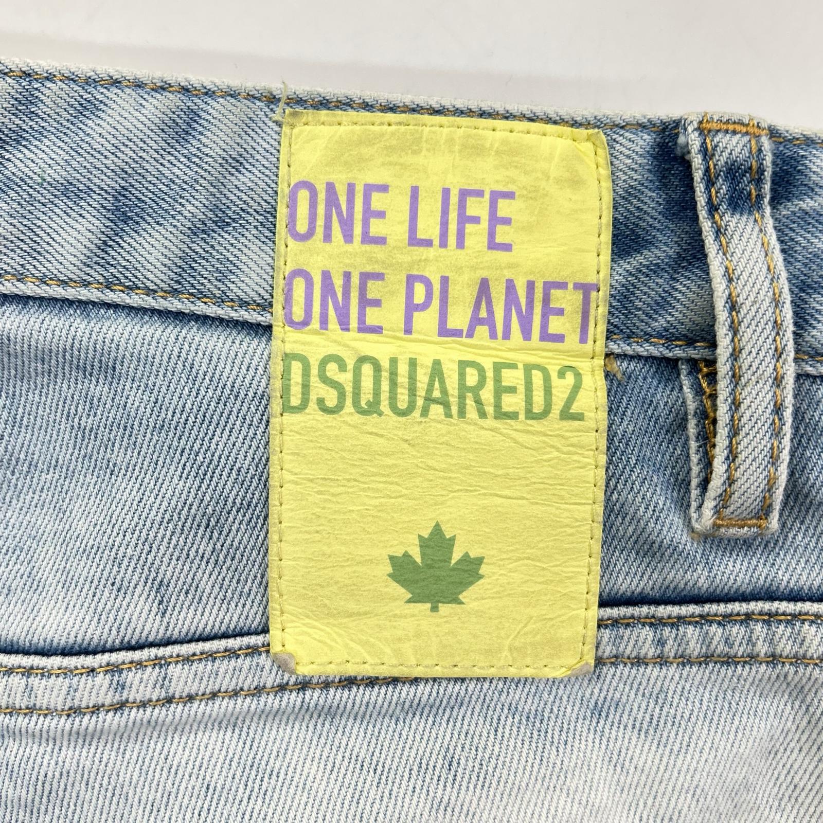 DSQUARED2 ディースクエアード S78LB0094 インディゴ コットン SKATER JEAN/スケータージーン ボタンフライデニムパンツ ボトムス