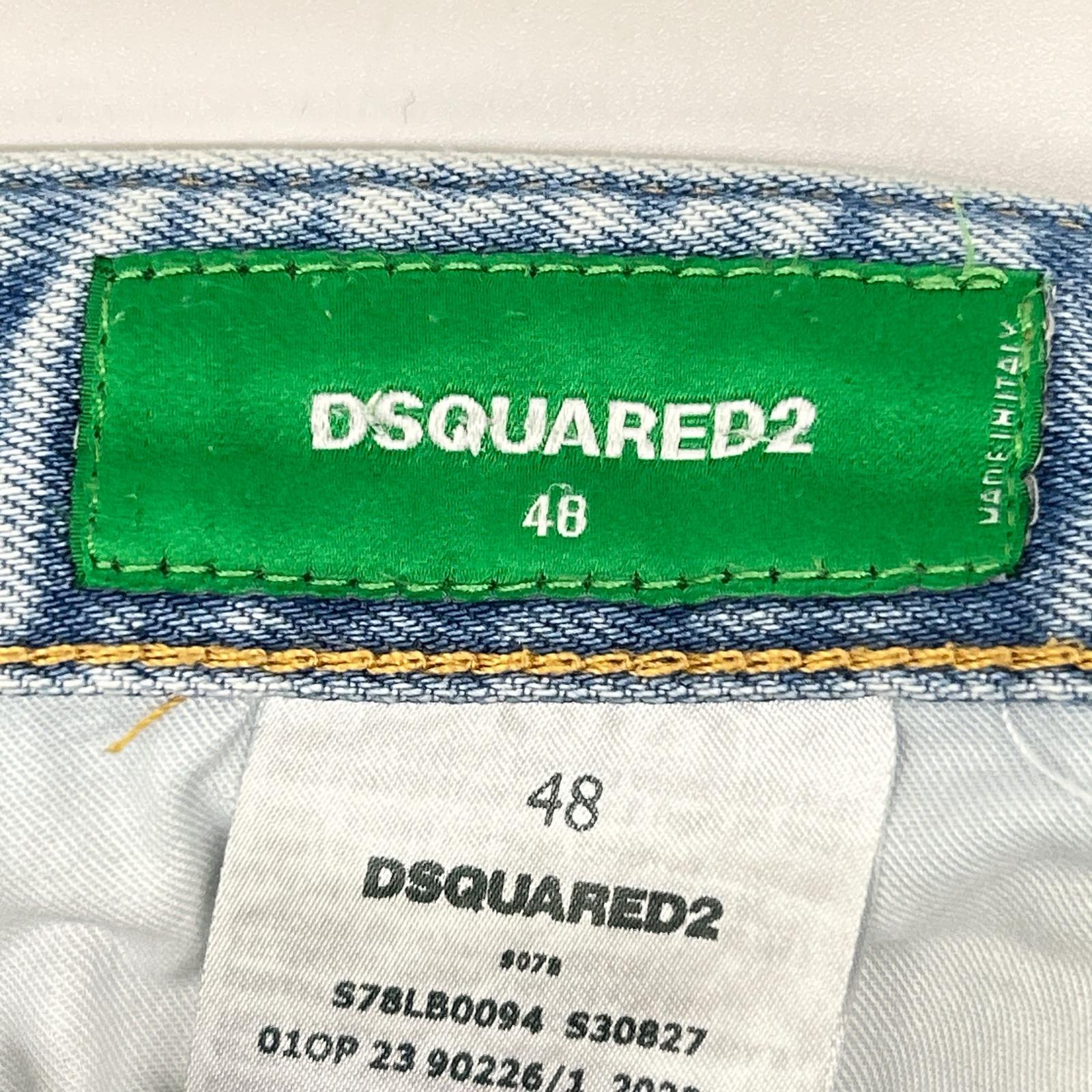 DSQUARED2 ディースクエアード S78LB0094 インディゴ コットン SKATER JEAN/スケータージーン ボタンフライデニムパンツ ボトムス